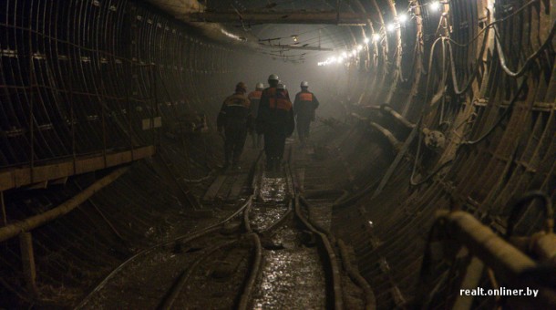 в тоннеле строящегося метро